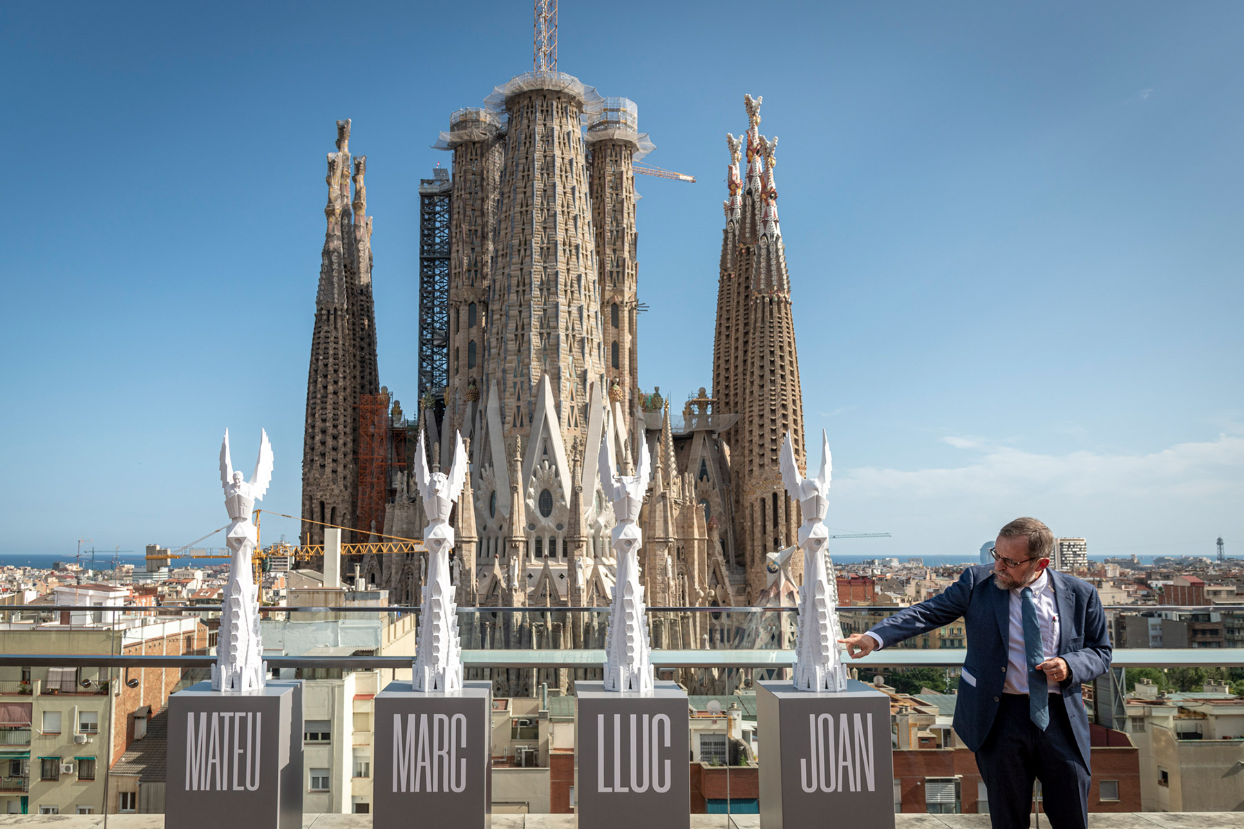 La Sagrada Família descobreix com seran els terminals que coronaran les torres dels Evangelistes