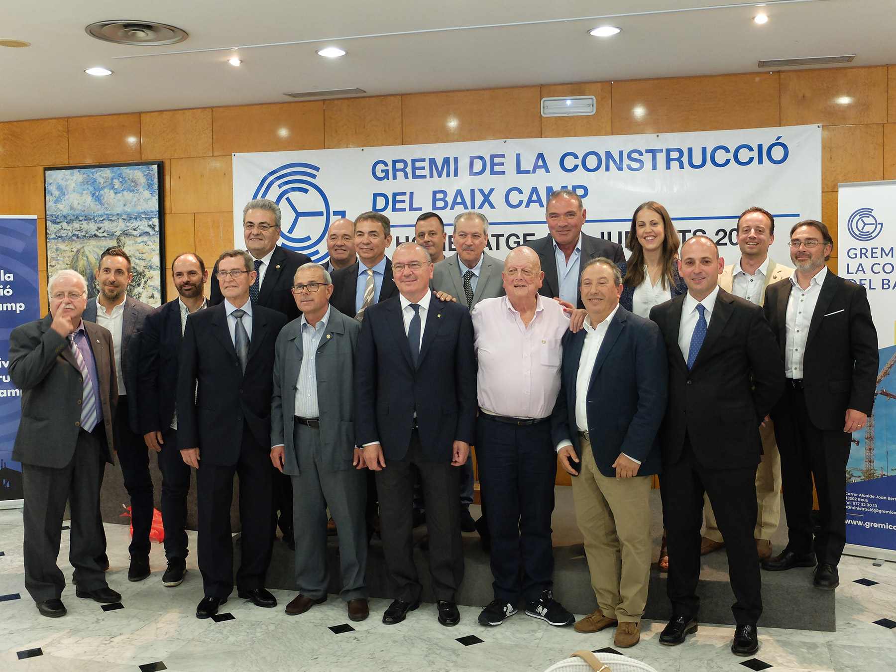 Homenatge del Gremi de la Construcció del Baix Camp als professionals que s’han jubilat